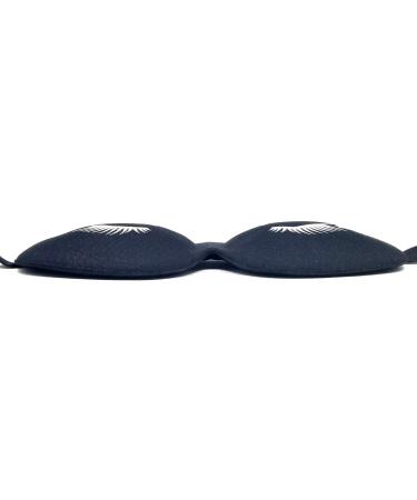 Black 3D Contoured Sleep Eye Mask | Adjustable Strap, Light Blocking, Protects Eyelashes | Soft Blindfold for Sleeping | 1 Count - Buy Online on GoSupps.com
