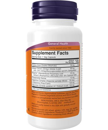 Now Foods Brain Elevate - 60 Veg Capsules for Enhanced Focus & Cognitive Support - Buy Online on GoSupps.com