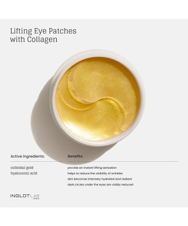Inglot Lab Patches pour les Yeux Raffermissants au Collag ne | R duction des Rides Gonflements et Cernes | Hydratation et Rafra chissement | R sultats Rapides | Id al pour Peau Sensible et Tous Types - Buy Online on GoSupps.com