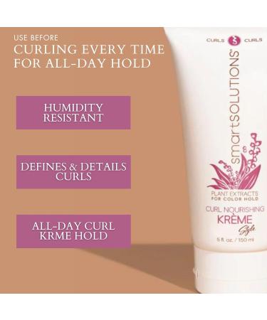 smartSOLUTIONS Curl Nourishing Kreme 5 oz | Humidity-Defying Curl Defender | Nourishes & Replenishes Curls Worldwide - Buy Online on GoSupps.com