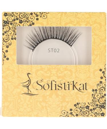Vegan Faux Mink False Eyelashes| Natural Look Premium Quality fibre Fluttery 5D Volume Reusable Vegan | Cruelty Free One Pair Antheia ST6 - Buy Online on GoSupps.com