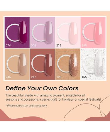 AZUREBEAUTY 18Pcs Dip Powder Nail Kit - Baby Pink & Neutral Colors for Manicure Art | Salon or Home Use - Buy Online on GoSupps.com