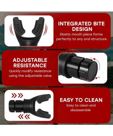 BERCHYL Lung Trainer - Portable Breathing Exerciser for Enhanced Lung Capacity Adjustable Resistance Handheld Device for Respiratory Therapy Ideal for Athletes & Fitness Enthusiasts. Easy to Clean. - Buy Online on GoSupps.com