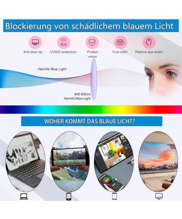 Cojwis Blue Light Block Reading Glasses 2 Pack - Spring Hinge Anti-Dizzy Unisex 2.25x (Red & Blue) - Buy Online on GoSupps.com