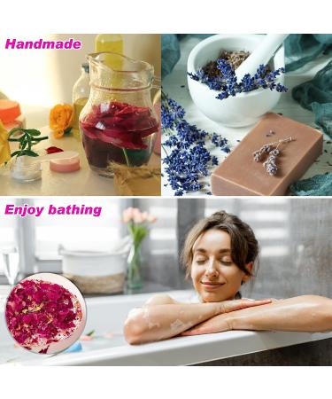 12 Bag Natural Dried Flowers Herbs Kit - Bulk Dry for Soap Making, DIY Candle, Resin Jewelry, Decor or Bath - Lavender, Rose Petals, Jasmine, Rosebuds, Lily, Lemon & More - Buy Online on GoSupps.com