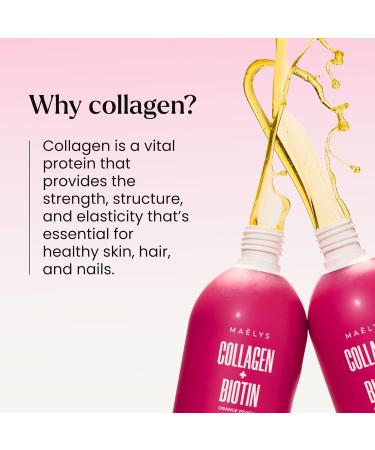 MA LYS Super Charged Liquid Collagen for Women - Collagen Peptides Supplement with Biotin for Hair, Skin and Nails - Orange Peach Orange-Peach 16.9 Fl Oz (Pack of 1) - Buy Online on GoSupps.com