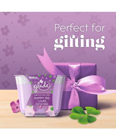 Glade Happy-Go-Lilac Candle | Essential Oil Infused 3-Wick Air Freshener | 6.8oz Fragrance Candle - Buy Online on GoSupps.com