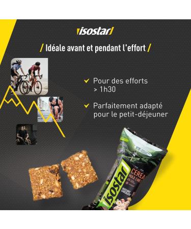 Isostar Cereal Bars Max Energy Bars Source of Carbohydrates and Vitamins Energy Supply Chocolate Hazelnut 3 x 55 g - Buy Online on GoSupps.com