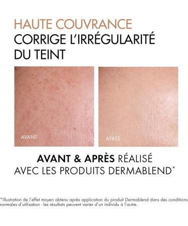 Vichy Dermablend High Coverage Concealer Fluid Foundation For All Skin Types Shade: 25 Nude 30 ml - Buy Online on GoSupps.com