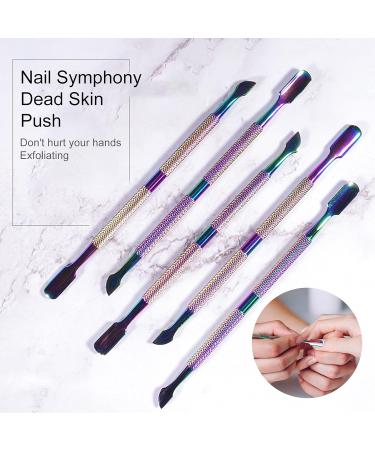 Double Side Rust-Proof Nail Pusher Stainless Steel Anti-Slip Solid Nail Tool Exfoliating Accessories Super nice elegant Nails Tool-Golden - Buy Online on GoSupps.com