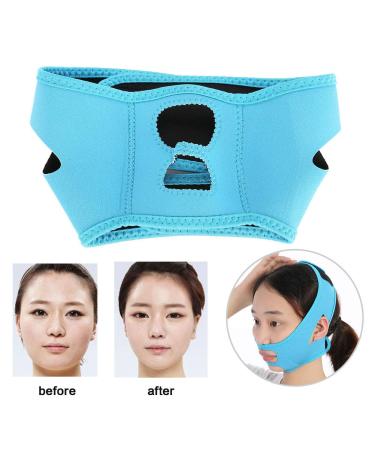 Face Lifting Slimming Belt for Women | Double Chin Reducer & V-Line Cheek Lift | Anti-Fold Skin Tightening Mask (Blue) - Buy Online on GoSupps.com