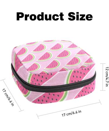 Watermelon Pattern Women's Napkin Storage Bag | Portable Period Bag for Teens & Girls | Menstrual Cup Pocket & Breastfeeding Insert Holder - Buy Online on GoSupps.com