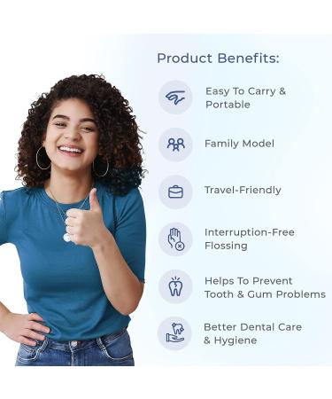 Buy Water Flosser - 2 Modes (Clean & Massage) 10 Pressure Settings 6 Tips 600ml Tank | Perfect for Families - International Shipping Available - Buy Online on GoSupps.com