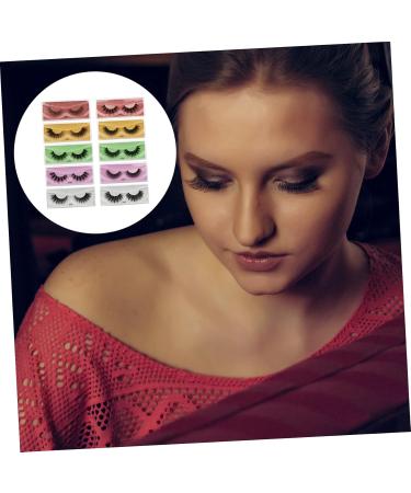 minkissy 10 Pairs False Eyelashes Set 3d Lashes Hair Eyelashes False Eyelashes Magnetic Fake Eyelashes Natural Eyelashes Hair Eye Lashes Handmade Eyelashes Imitation Bulk Miss Tool - Buy Online on GoSupps.com