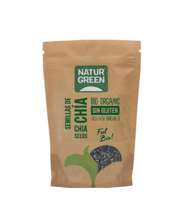 ALMOND LABORATORY NaturGreen Organic chia seeds organic seeds fiber source rich in omega 3 glutenfree vegan packaging 12 x 250 g