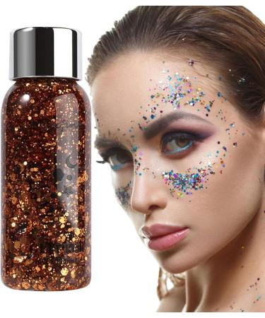  bellv Body Glitter Gel Coarse Glitter Body Removal Waterproof Long Lasting Face and Hair Holographic Cosmetic Accessories for Concert Festival . - Buy Online on GoSupps.com