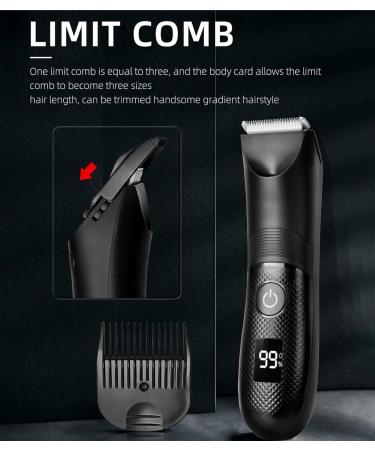 Buy Waterproof Rechargeable Hair Clippers for Men - Electric Hair Trimmer with LCD Display - Buy Online on GoSupps.com