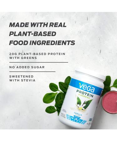 Vega Protein and Greens Vanilla (18 Servings) + Vega Protein and Greens Salted Caramel (17 Servings) Plant Based Protein Powder Bundle - Buy Online on GoSupps.com