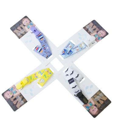 Jm Baby Schnuller-Clip Pacifier Holder - Multi-Colored Washable Band for Newborns (4-Pack) | Unique Two-Sided Design - Buy Online on GoSupps.com