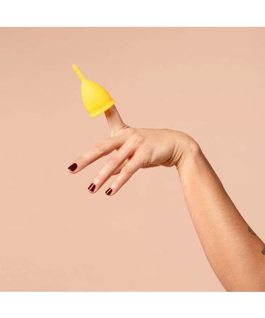 Lunette Model 1 Reusable Menstrual Cup - Orange, Ideal for Light to Normal Flow - Buy Online on GoSupps.com