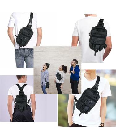 DegeTMVe Dual Pistol Holster Chest Bag - Concealed Carry Sling Pack for Shooting and Hunting | Tactical Range Gun Convertible Backpack - Black - Buy Online on GoSupps.com
