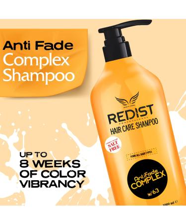 Redist Hair Care Anti-fade Complex Shampoo 1000 ml without salt paraben silicone and SLS - Buy Online on GoSupps.com