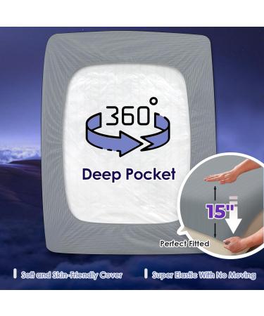 Grounding Fitted Sheet - Conductive Silver Fiber for Better Sleep | Earth Energy | Grey 60x80 - Buy Online on GoSupps.com