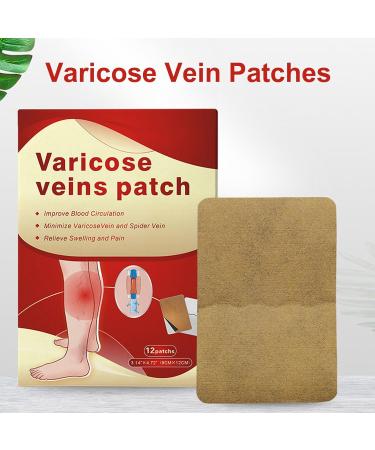 12 Pieces Vein Health Plaster - Transdermal Treatment for Varicose Veins Leg Pain Relief & Improved Blood Circulation - International Shipping Available - Buy Online on GoSupps.com