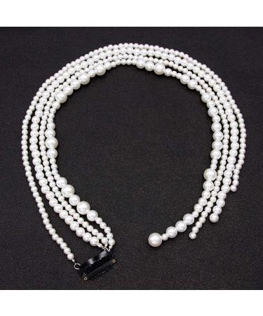 Beaupretty Pearl Hair Extensions Wedding Hair Accessories Wedding Headband Bridal Ribbon Headband Hair Vine - Buy Online on GoSupps.com