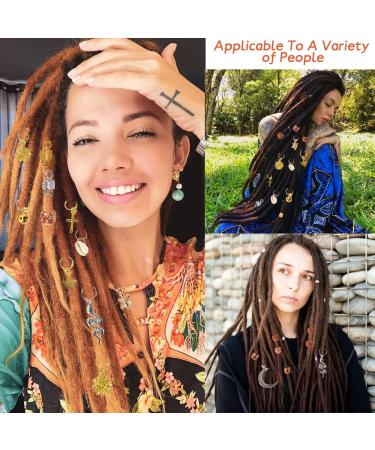 241 Pcs Hair Loc Jewelry for Braids & Dreadlocks - Gold and Silver Metal Hair Cuffs for Black Women - Buy Online on GoSupps.com