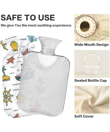 NAANLE Cartoon Boot Crab Hot Water Bottle - 1L Transparent Design for Hand & Foot Heat Relief | Warm Steady Bed Comfort & Therapy - Buy Online on GoSupps.com