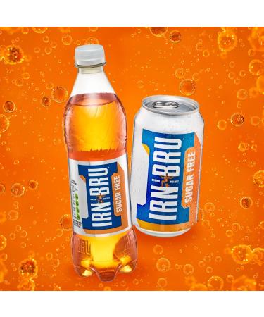 IRN-BRU Sugar Free Soft Drink Cans 330 ml - Pack of 24 - Buy Online on GoSupps.com