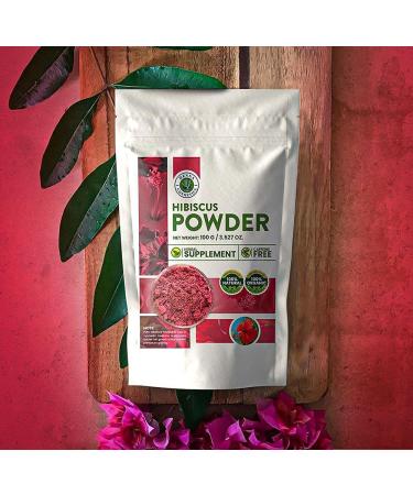 Hibiscus Powder - 100% Natural Organic Herbal Supplement for Tea Skin & Hair Moisture | 100g | Henna Cosmetics - Buy Online on GoSupps.com