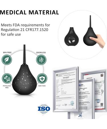 Enema Bulb Kit - 224ML Silicone Cleaning Bulb with 3 Nozzles for Deep Hygiene - Ship Worldwide - Buy Online on GoSupps.com