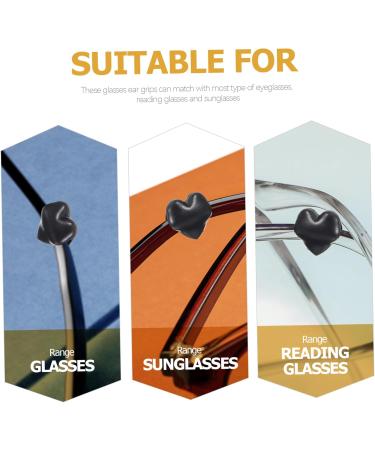 ERINGOGO 40 STK Non-Slip Glasses Legs | Silicone Love-Shaped Holders & Tips for Ironing | Slipproof Eyewear Support for Kids & Adults - Buy Online on GoSupps.com