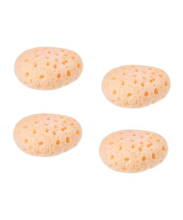 Invero Set of 4 Soft Luxury Body Bath Sponges - Perfect Body Scrub Bathing Sponge for Relaxing Exfoliating Massaging or Cleansing Skin - Ideal for Adults and Children