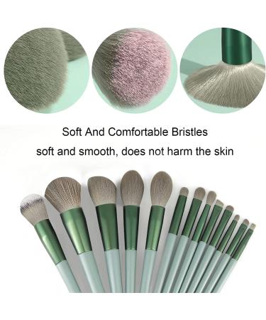 Makeup Brushes Makeup Brush Set Premium Synthetic Foundation Brush Face Contour Brush Blending Face Powder Blush Concealers Brush Make up Brushes Set (13 Pcs green) - Buy Online on GoSupps.com