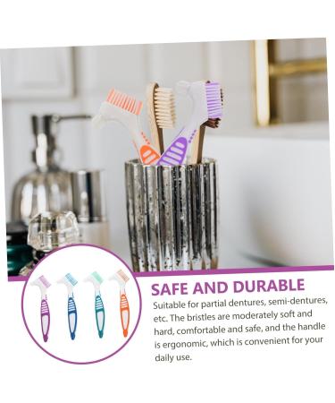 Frcolor 20-Piece Prostheses Toothbrush Set | Comfortable Oral Care Tools for False Teeth Cleaning - Buy Online on GoSupps.com