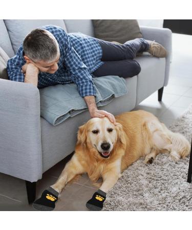 6Pcs Anti Slip Dog Socks Stop Licking Dog Shoes for Injured Paws Dog Grip Socks with Straps Traction Control Dog Boots Dog Shoes with Adjustable Strap for Puppy Dog Outdoor Indoor Floor Walking - Buy Online on GoSupps.com
