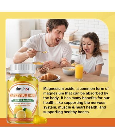 Magnesium Oxide Gummies 400mg Magnesium Oxide Chewable Supplement for Adults & Kids Nerve Muscle Bone & Heart Support Non GMO Pectin Vegan 60 1 - Buy Online on GoSupps.com