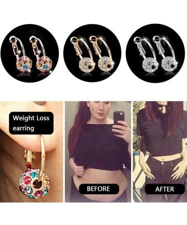 Lymphatic Drainage Slimming Earrings Magnetic Therapy Weight Loss Earrings EarAcupressure Magnetherapy Earrings for Women 3pairs-a - Buy Online on GoSupps.com