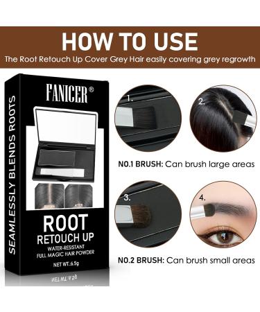 Root Cover Up Black Hairline Powder Root Touch Up Powder Hide Your Grey Roots and Bald Spots Quickly and Easily Root Cover Up Hair Toppers for Women & Men Hair Fibers for Thinning Hair 6.5g - Buy Online on GoSupps.com