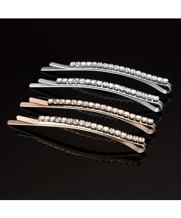16-Piece Clear Crystal Rhinestone Bobby Pin Hair Clips for Women and Girls - Color 1 - Buy Online on GoSupps.com