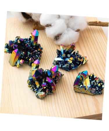 VILLCASE 2pcs Colorful Crystal Clusters Fish Tank Stones Mineral Specimen Natural Stones Cluster Rough Stone - Buy Online on GoSupps.com