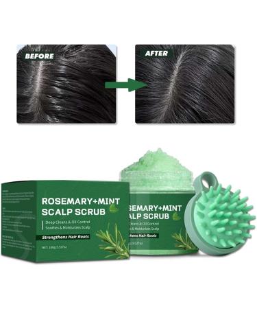 gifyym Rosemary Clarifying Hair Scrub for Buildup Removal Hair with silicone massager for women Promote for prone greasy and dry itchy 100g - Buy Online on GoSupps.com