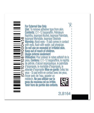 PDI Healthcare B16400 Adhesive Tape Remover Pad - 1.25"x2.625" (Pack of 100) | International Shipping Available - Buy Online on GoSupps.com