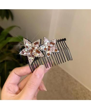 Hair Comb Clips - Shape Hair Finishing Fixer Comb | ABS Upside-Down Comb Hairpin Pentagram Hairpin Hair Finishing Fixer Comb Bridal Hair Pins Hair Accessories For Girls Women - Buy Online on GoSupps.com