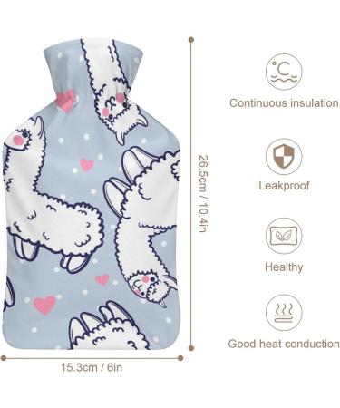Hot Water Bottle with Lid - Alpaca Rubber Hot Water Bag for Pain Relief Cramps & Foot Warmer - Ideal for Hot and Cold Therapy - Buy Online on GoSupps.com