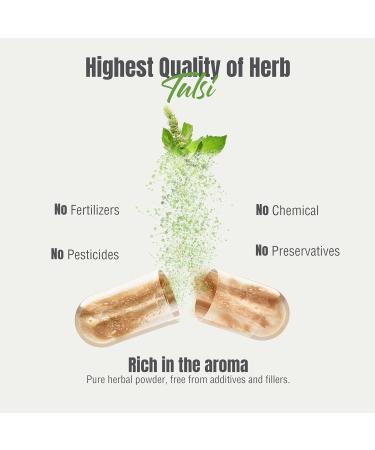 HerbsForever Tulsi (Holy Basil)-Extra Strength (10:1)Extract Equiv.to 2250mg Leaves Powder Per Serving- Supports Immunity Respiratory & Stress Relief|Antioxidant|2%Ursolic Acid|60Veg Capsules|750mg - Buy Online on GoSupps.com