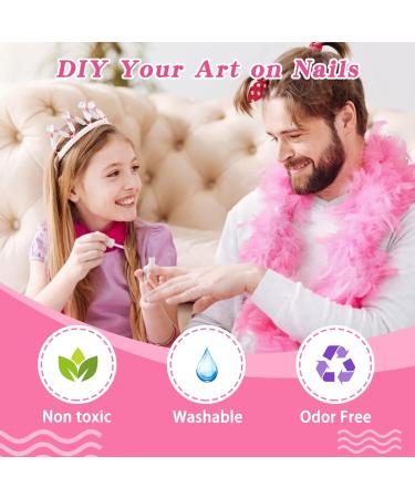 Non-Toxic Children's Nail Polish Set - 12 Fast Drying Colors with Peel-Off Formula | Perfect Gift for Girls - Buy Online on GoSupps.com
